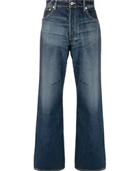 Kenzo Halbhohe Straight-Leg-Jeans Blau