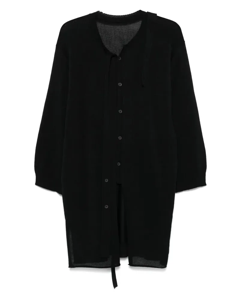 Issey Miyake Cardigan mit Drapierung - Schwarz Schwarz