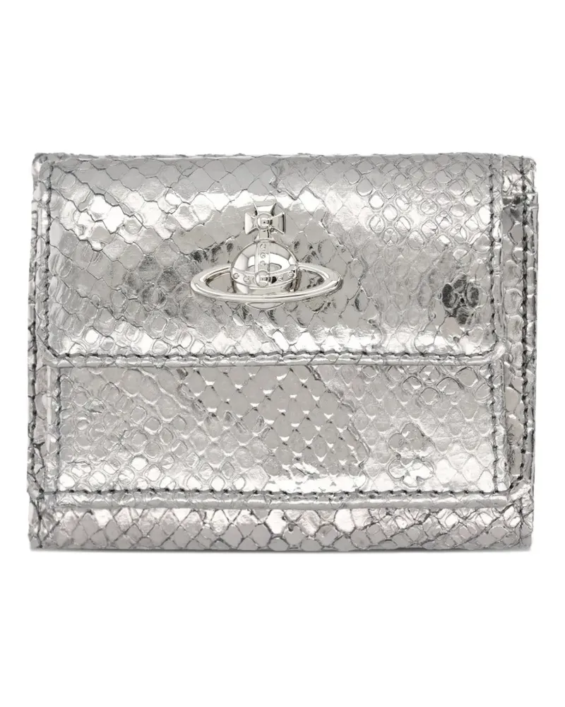 Vivienne Westwood Orb snakeskin-effect wallet - Silber Silber