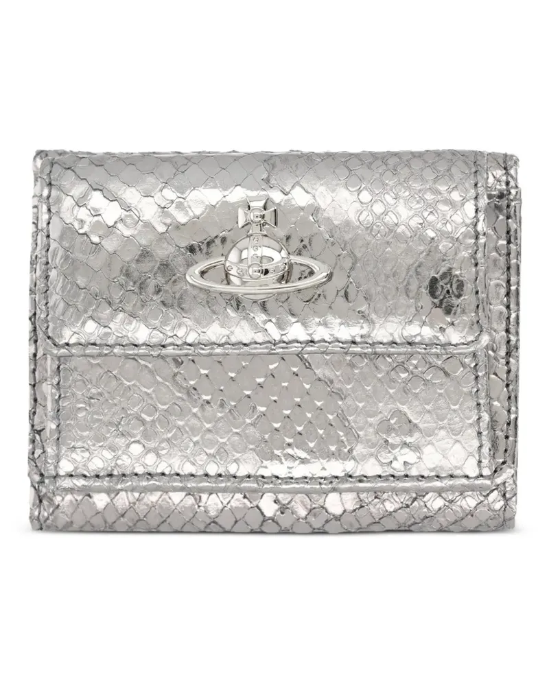 Vivienne Westwood Orb snakeskin-effect wallet - Silber Silber