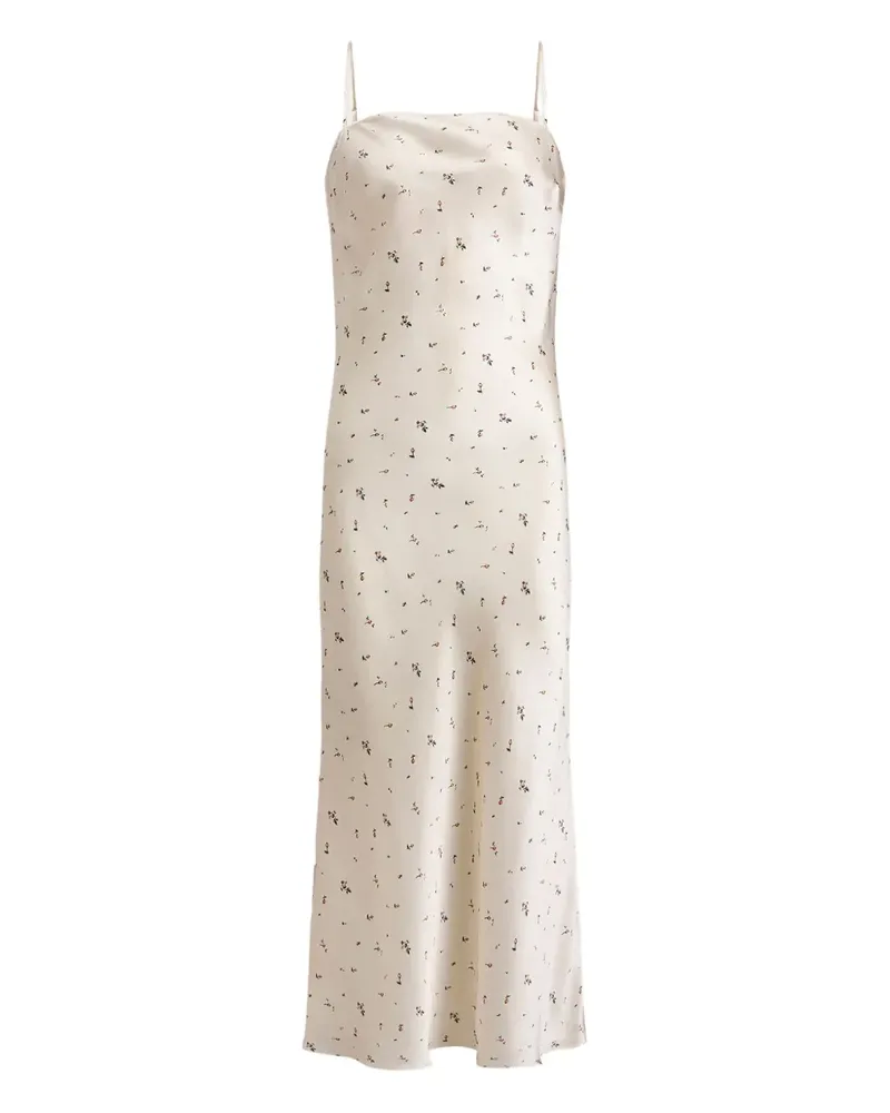 12 STOREEZ Home Camisole-Kleid mit Blumen-Print - Weiß Weiß