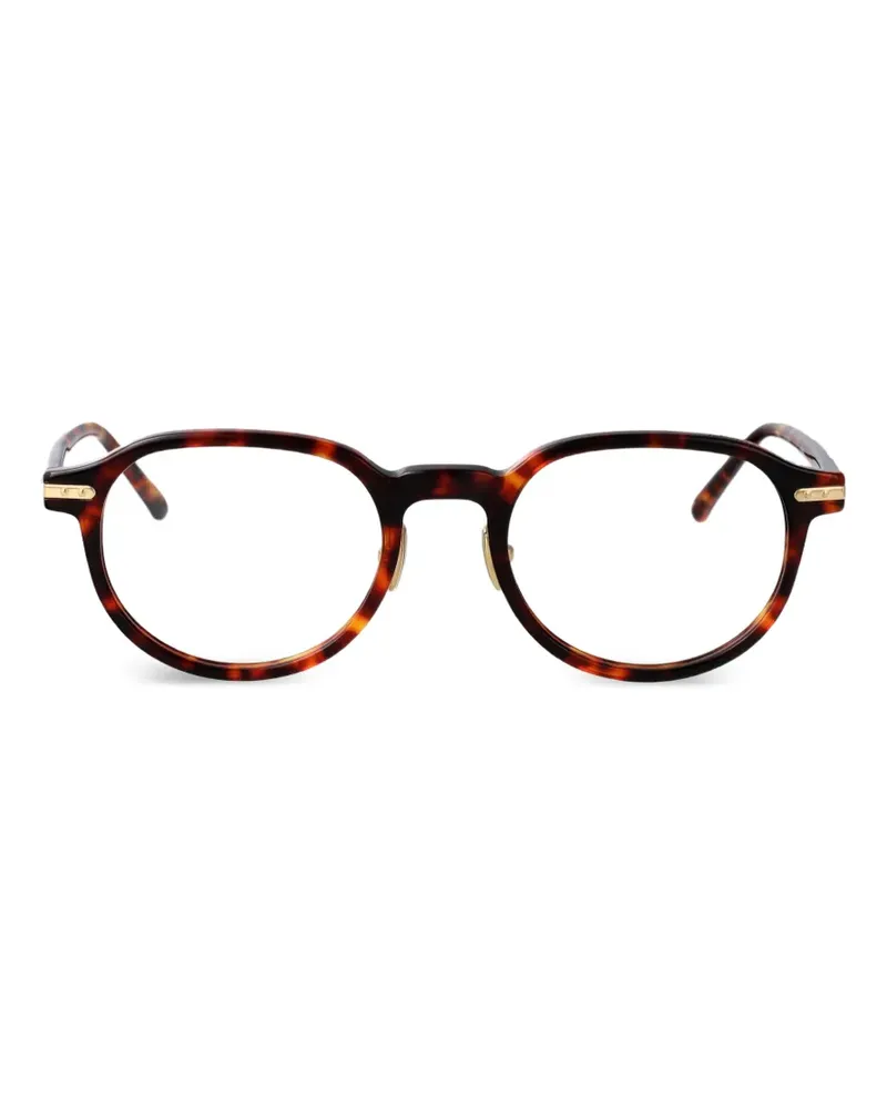 Linda Farrow Newel Brille mit rundem Gestell - Braun Braun
