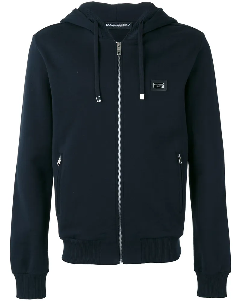 Dolce & Gabbana Kapuzenjacke mit Reißverschluss - Blau Blau