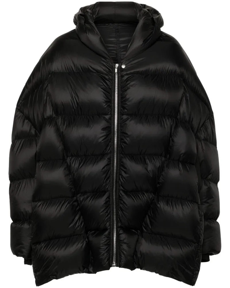 Rick Owens Peter Steppjacke mit Kapuze - Schwarz Schwarz