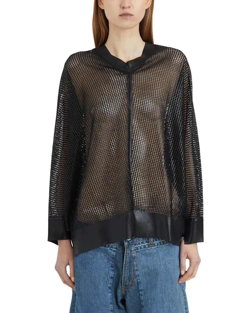 Junya Watanabe oversized open-work sweater - Schwarz Schwarz