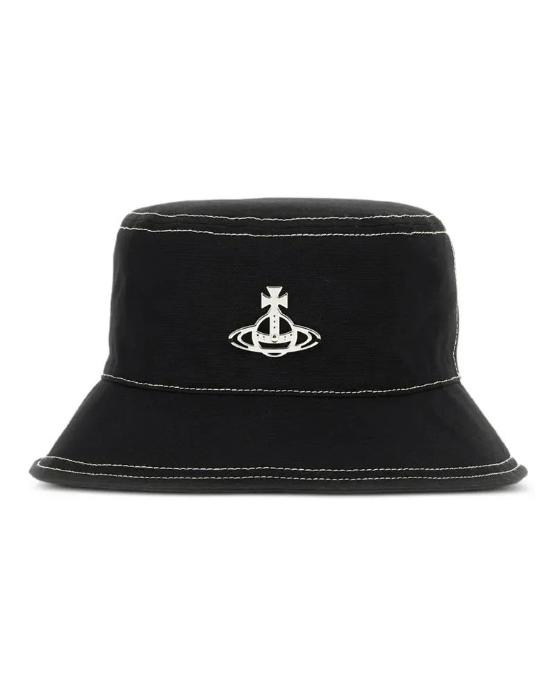 Vivienne Westwood Fischerhut mit Kontrastnähten - Schwarz Schwarz