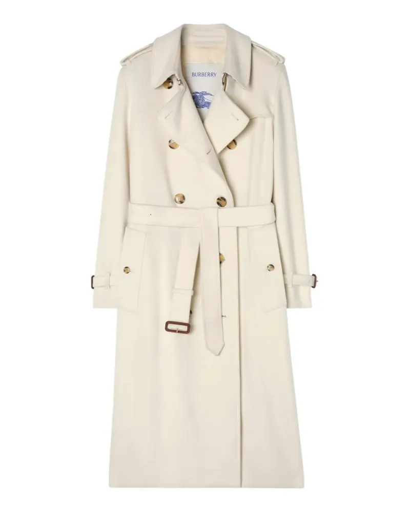 Burberry long cashmere Kensington trench coat - Nude Nude