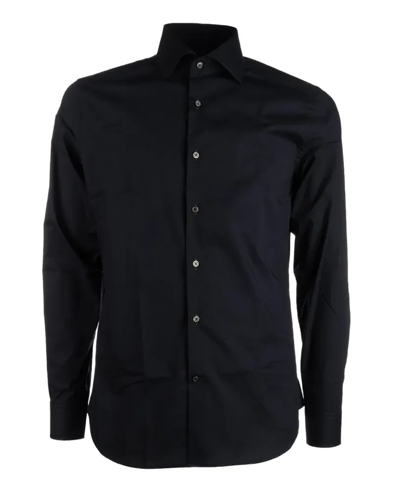 Corneliani button-fastening long-sleeved shirt - Schwarz Schwarz