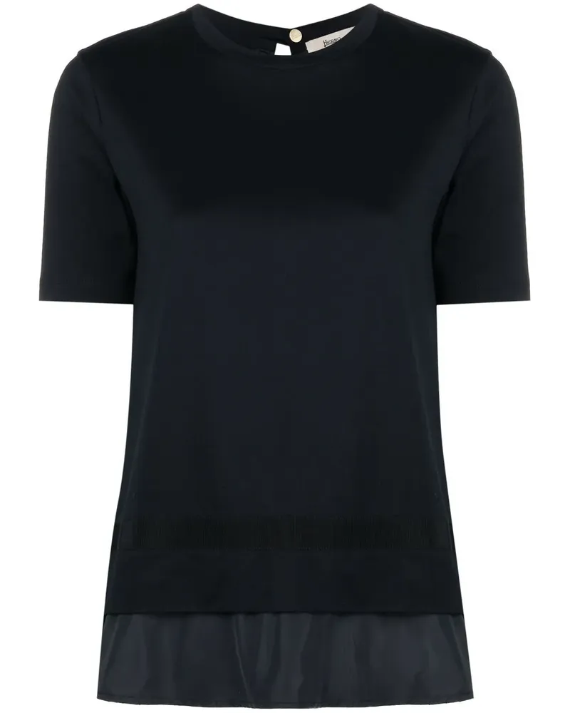 Herno Oberteil im Layering-Look - Schwarz Schwarz