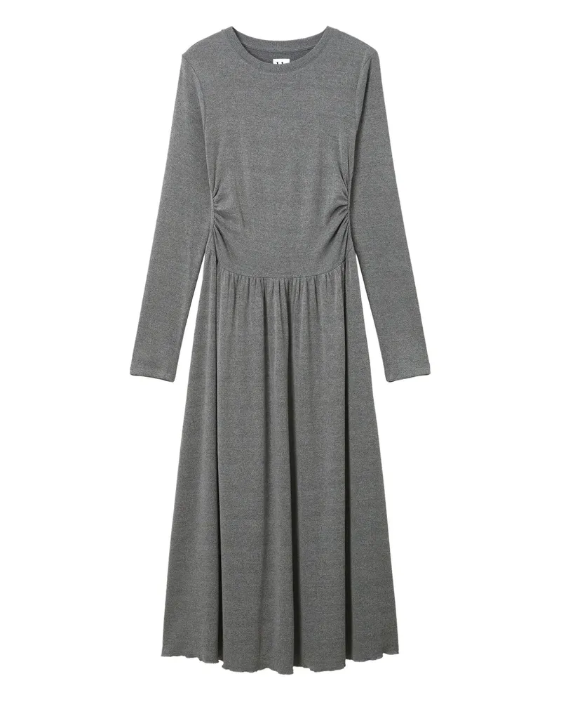 b+ab Midikleid mit langen Ärmeln - Grau Grau