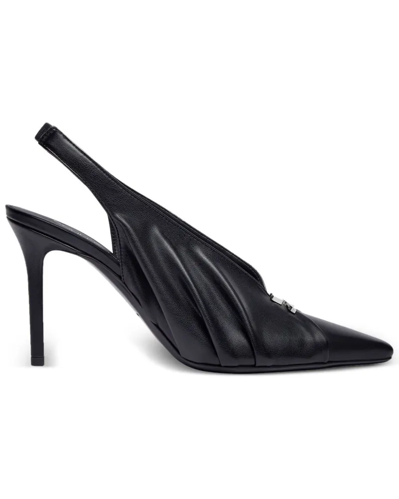Courrèges Drapierte Slingback-Pumps - Schwarz Schwarz
