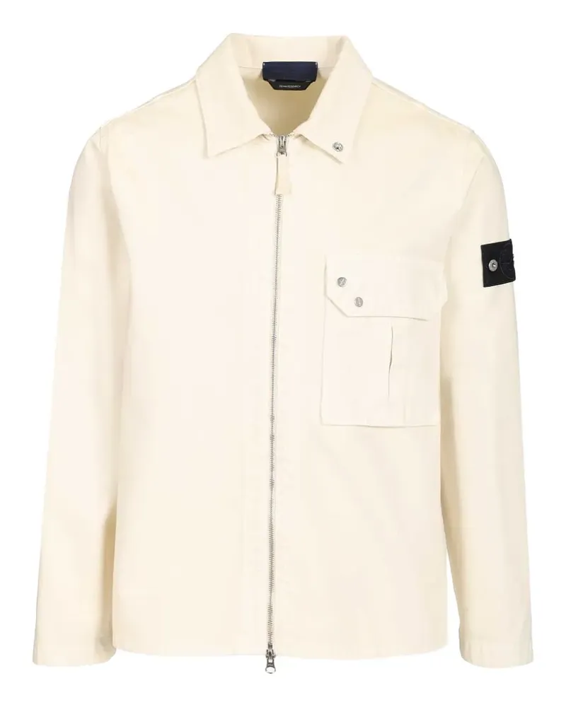 Stone Island zip denim overshirt - Nude Nude