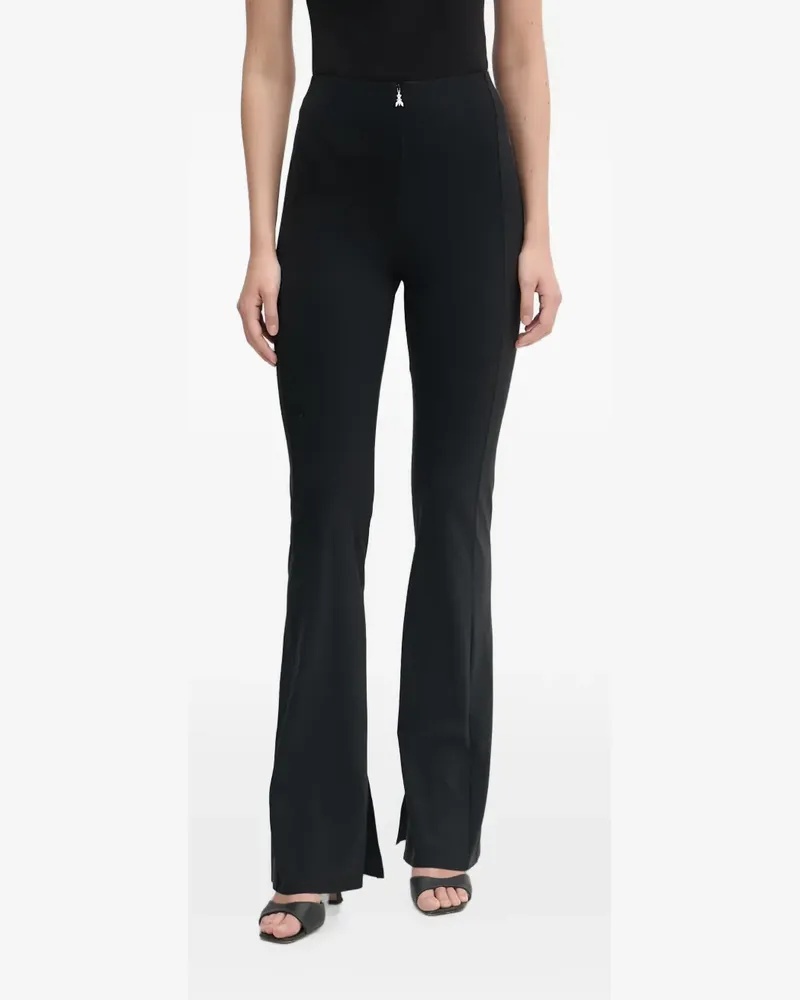 Patrizia Pepe logo-plaque flared trousers - Schwarz Schwarz