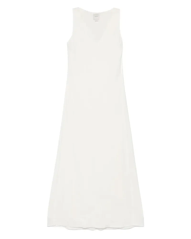 Calvin Klein Maxikleid mit Knitterfalten - Weiß Weiß