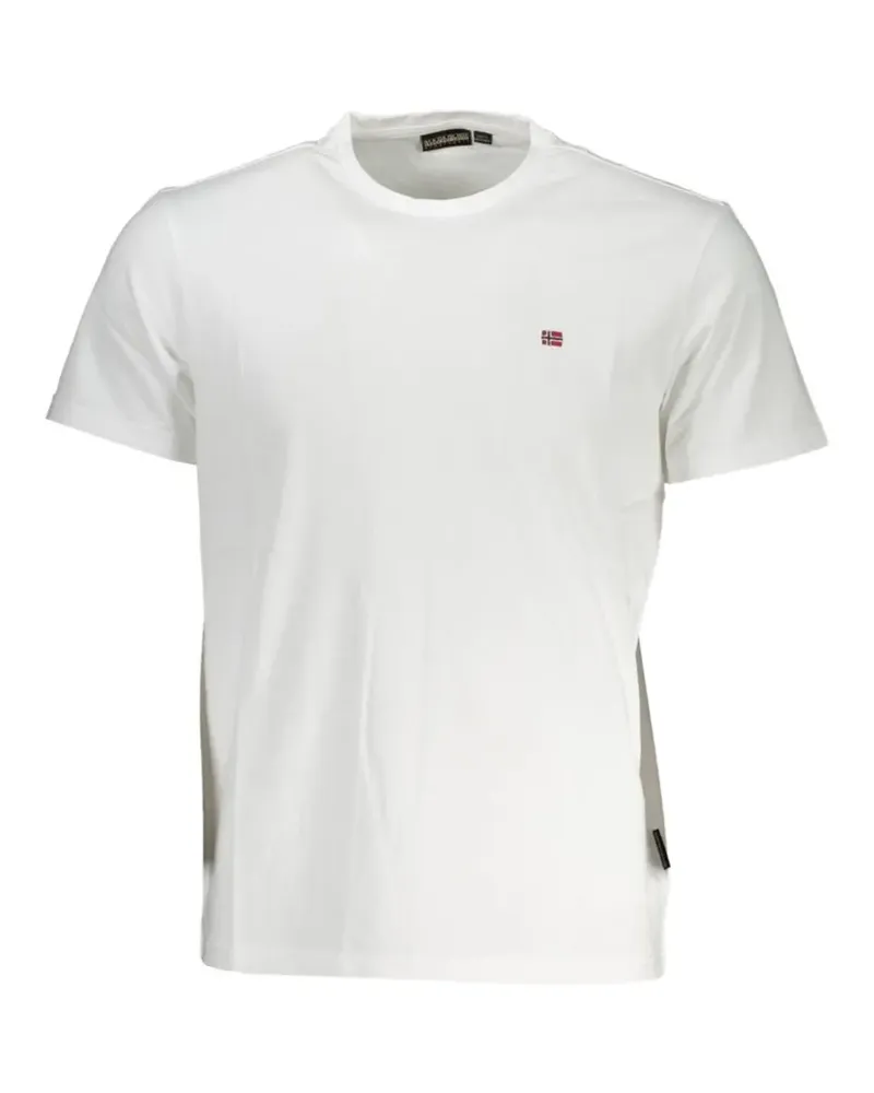 Napapijri logo-embroidered T-shirt - Weiß Weiß