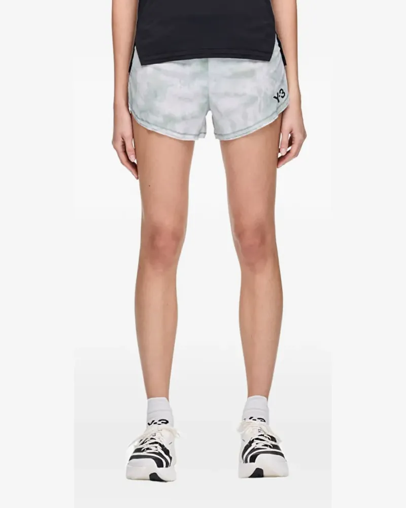 Y-3 Aop tie-dye running shorts - Grün Grün