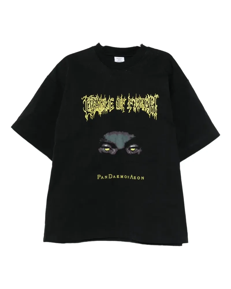 VETEMENTS Gestepptes T-Shirt - Schwarz Schwarz