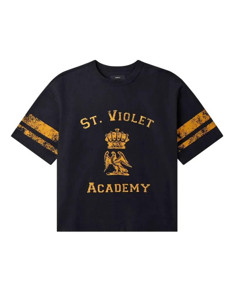 PURPLE BRAND St. Violet graphic-print jersey T-shirt - Schwarz Schwarz