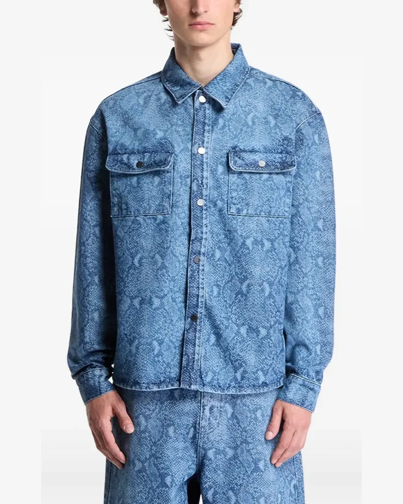 Daily Paper Snake Laser Rahul denim shirt shirt - Blau Blau