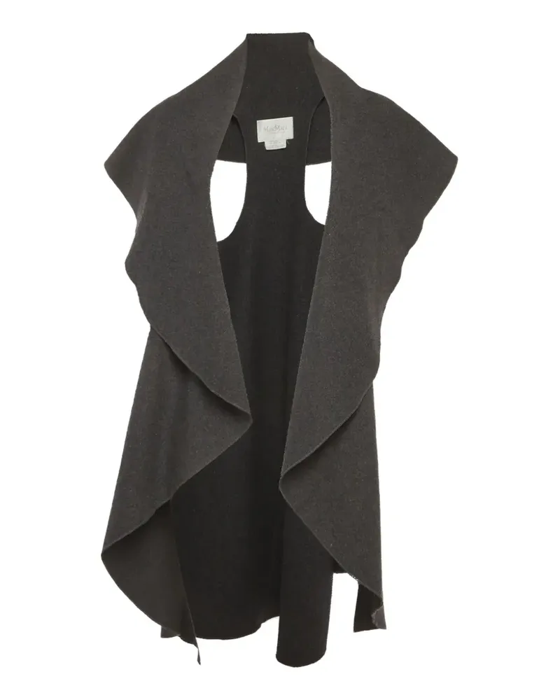 Max Mara open-front felt cardigan - Grau Grau