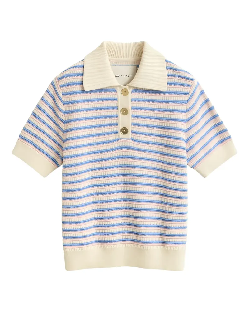 Gant striped short-sleeve polo shirt - Nude Nude