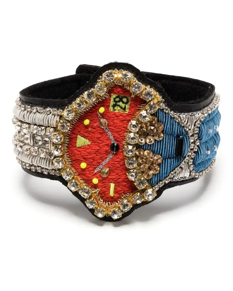 Walter van Beirendonck Alien Armband mit Perlen - Silber Silber