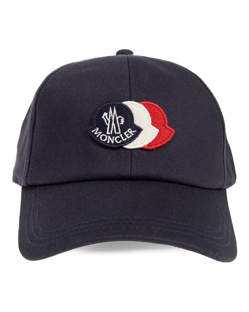 Moncler logo-patch baseball cap - Blau Blau