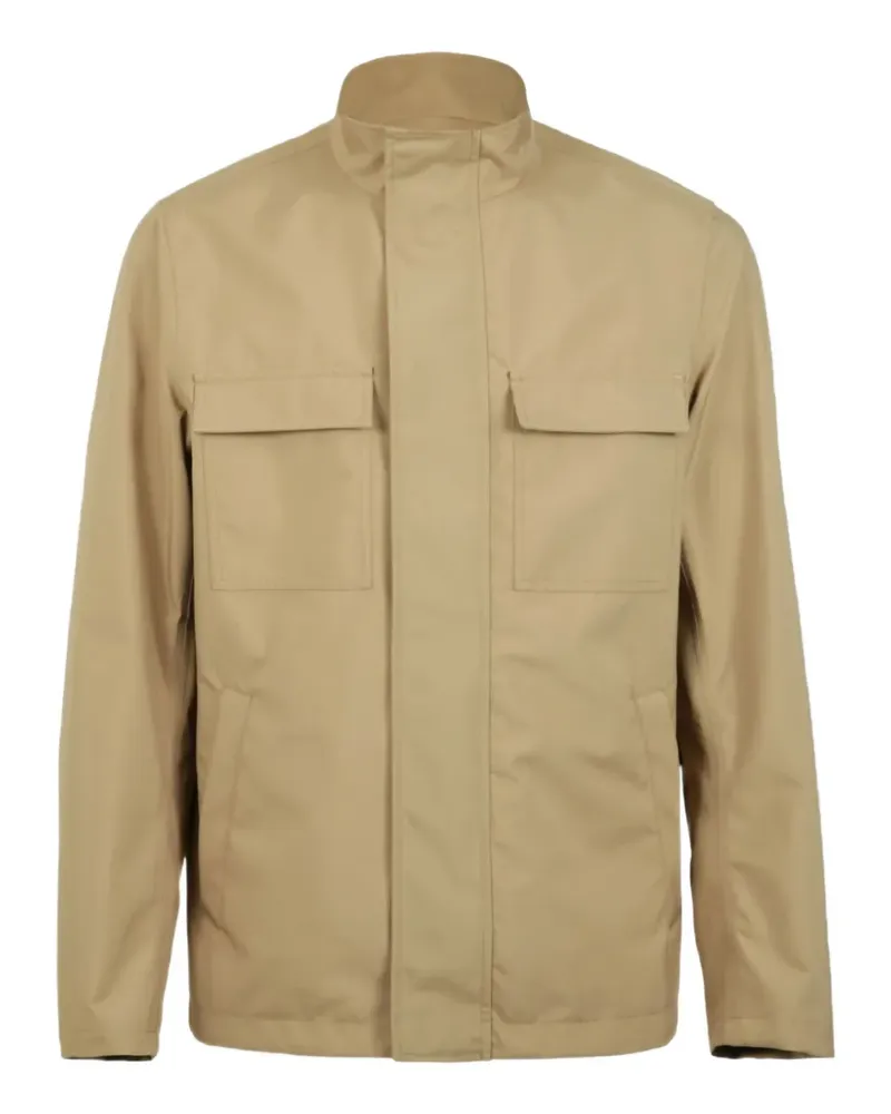 Herno high-neck pocket-detail jacket - Nude Nude