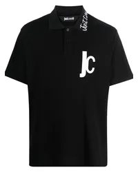 Just Cavalli Poloshirt mit Logo-Print Schwarz