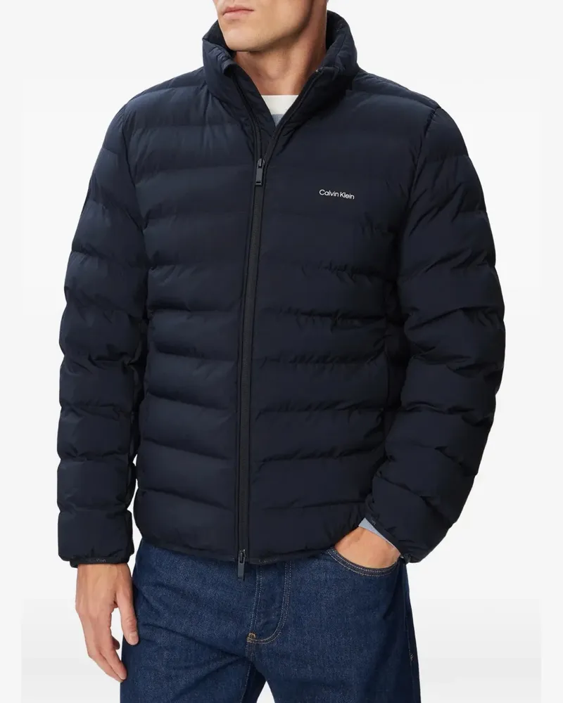Calvin Klein quilted logo-print jacket - Blau Blau