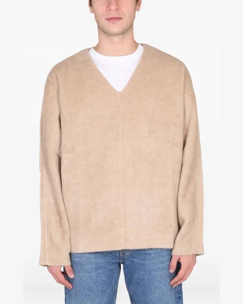 Séfr V-neck sweater - Nude Nude