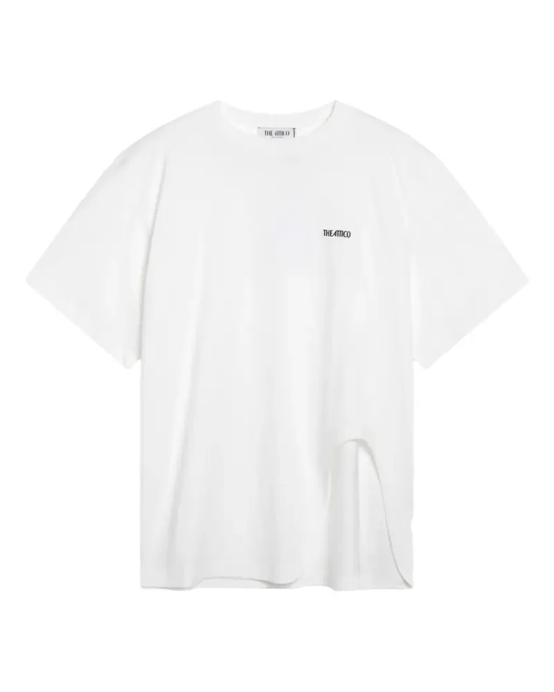 ATTICO T-Shirt mit Cut-Out - Weiß Weiß