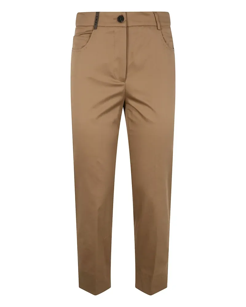 Peserico Klassische Tapered-Hose - Nude Nude