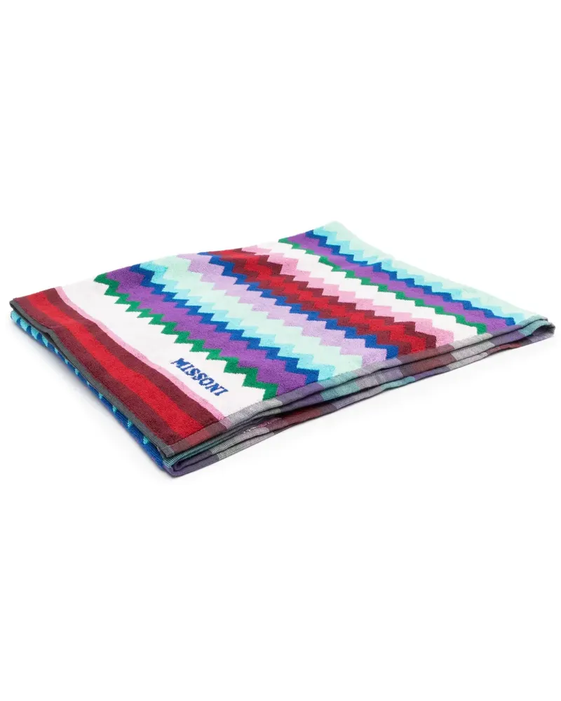 Missoni Home Badetuch mit Zickzackmuster - Blau Blau