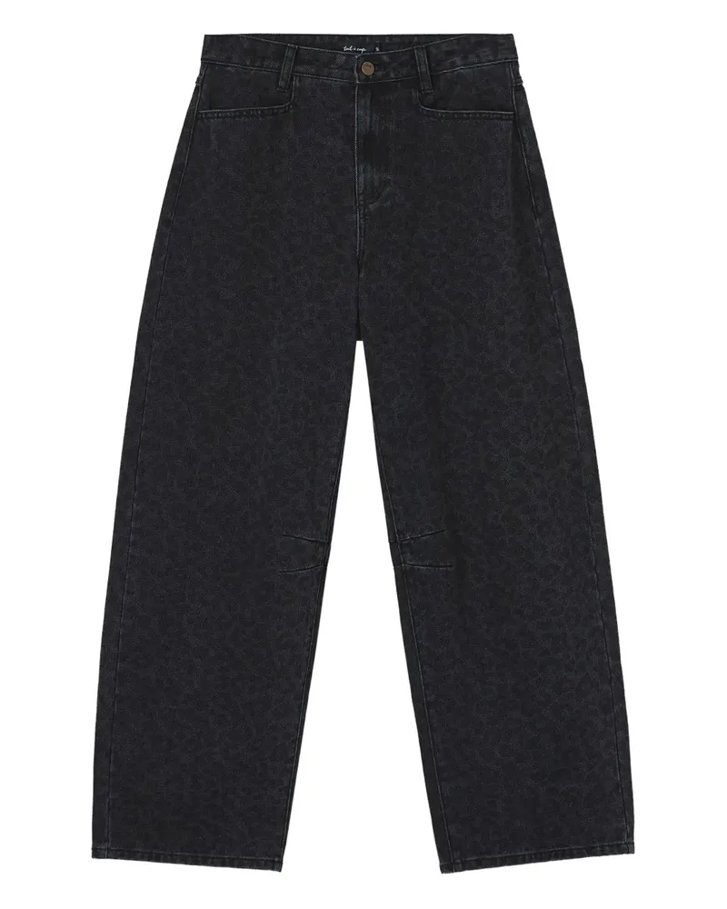 Tout a Coup Jeans mit Leoparden-Print - Grau Grau
