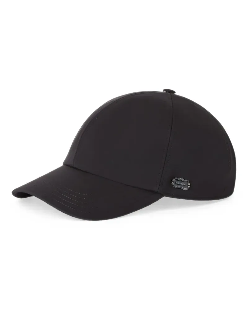 AGNONA Baseballkappe mit Logo-Schild - Blau Blau