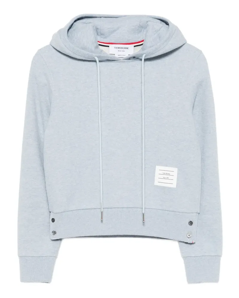 Thom Browne Hoodie mit Logo-Patch - Blau Blau
