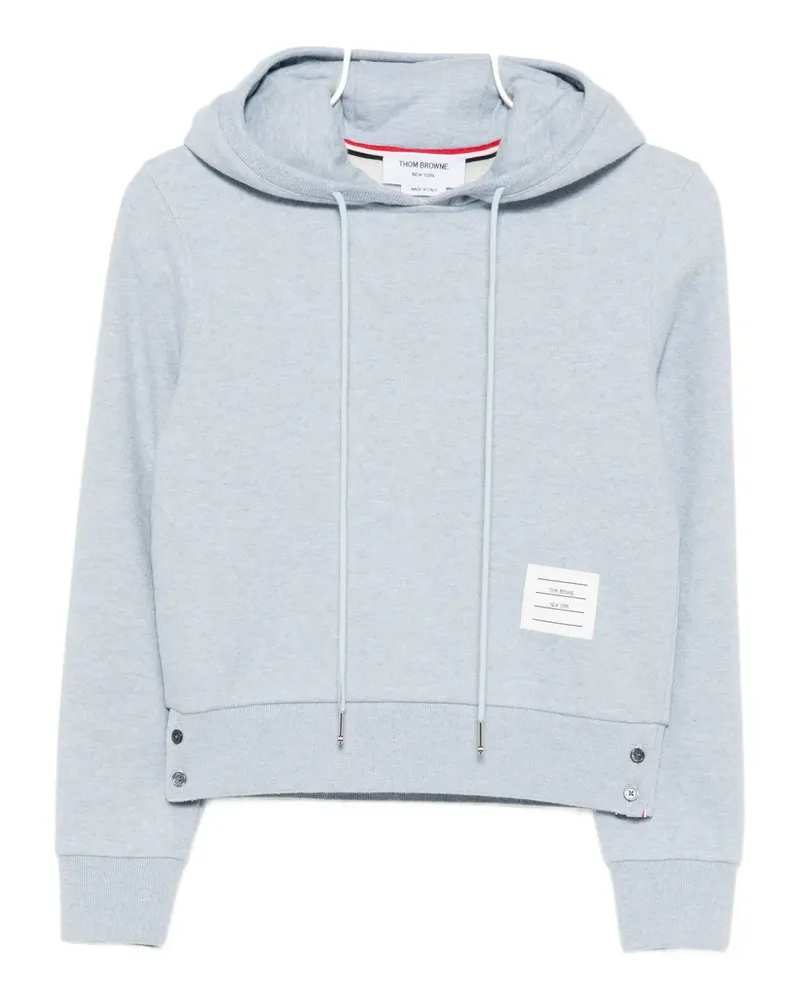 Thom Browne Hoodie mit Logo-Patch - Blau Blau