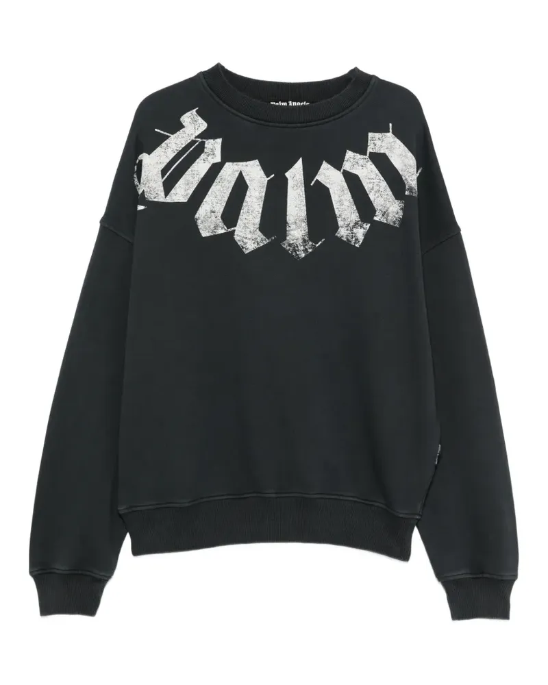 Palm Angels Big Neck Sweatshirt mit Logo-Print - Schwarz Schwarz