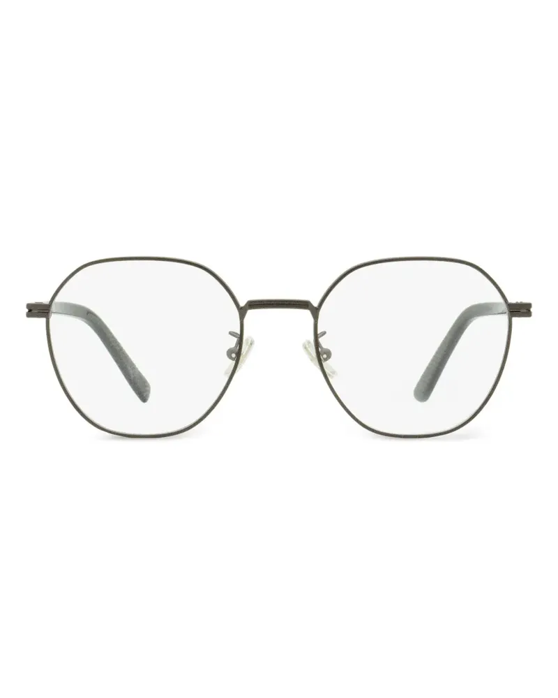 Ermenegildo Zegna Geometrische Brille mit einem Steg - Grau Grau