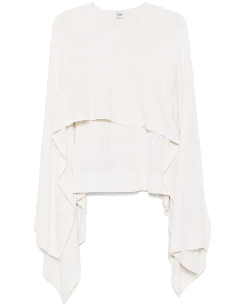 Totême Cape-Pullover aus Bouclé - Nude Nude