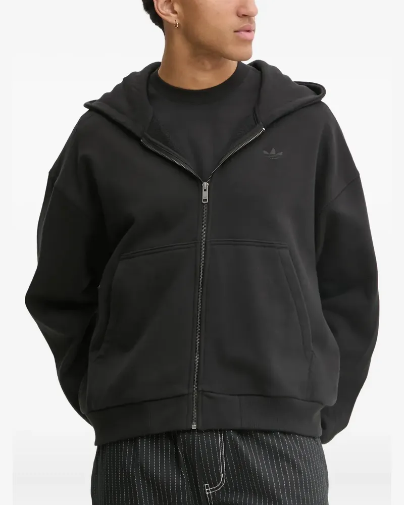 adidas Kapuzenjacke mit Reißverschluss - Schwarz Schwarz