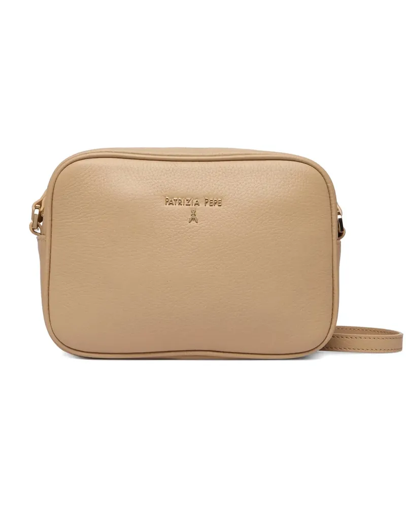 Patrizia Pepe logo-plaque cross body bag - Nude Nude