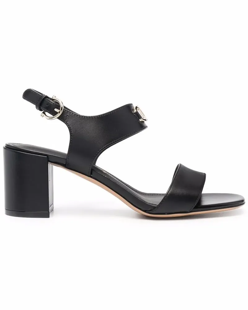Ferragamo Sandalen mit Gancini-Schild - Schwarz Schwarz