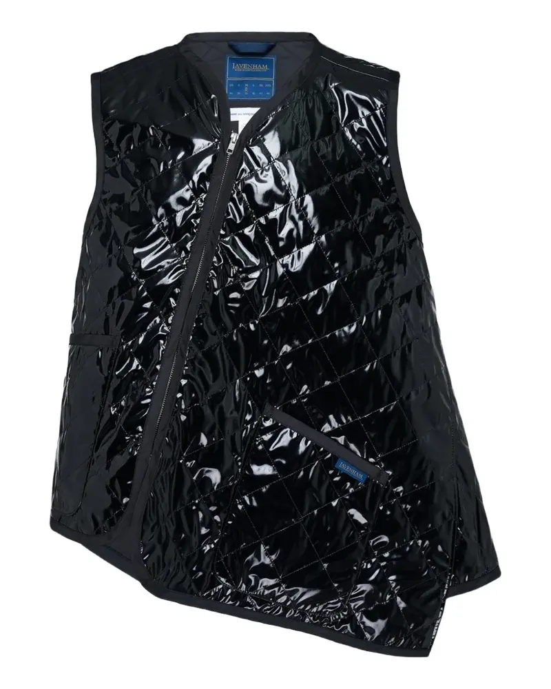 Comme des Garçons quilted asymmetric gilet - Schwarz Schwarz