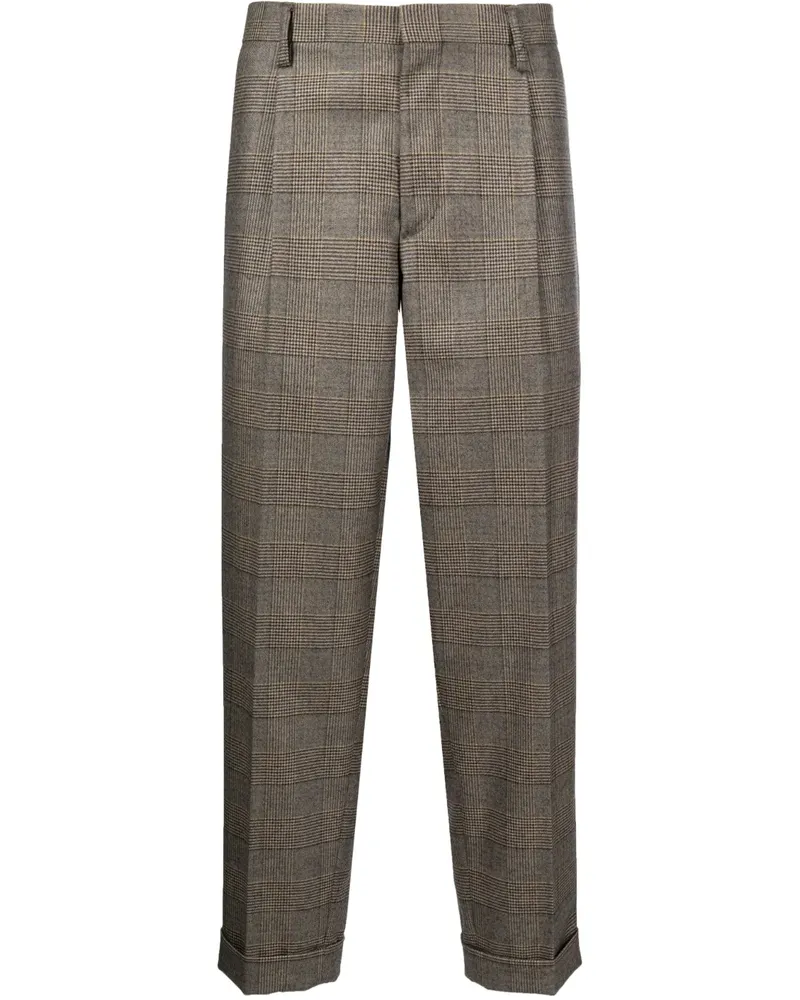 kolor Karierte Hose - Braun Braun