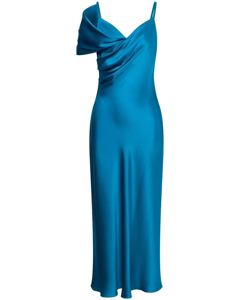 Alberta Ferretti Drapiertes Midikleid - Blau Blau