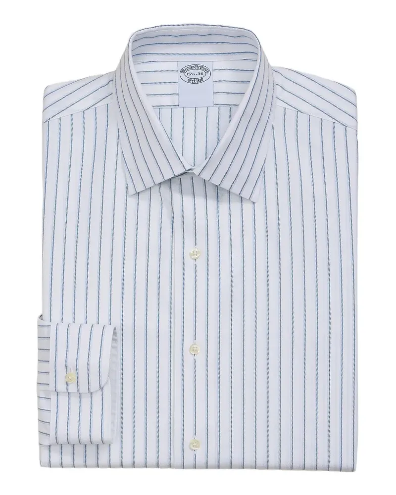 Brooks Brothers Ainsley collar striped shirt - Weiß Weiß