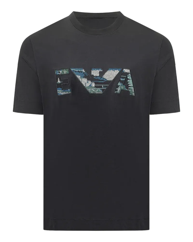 Emporio Armani chest logo T-shirt - Blau Blau