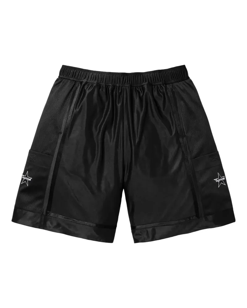Supreme Being Side Pocket Basketball-Shorts - BLACK Black